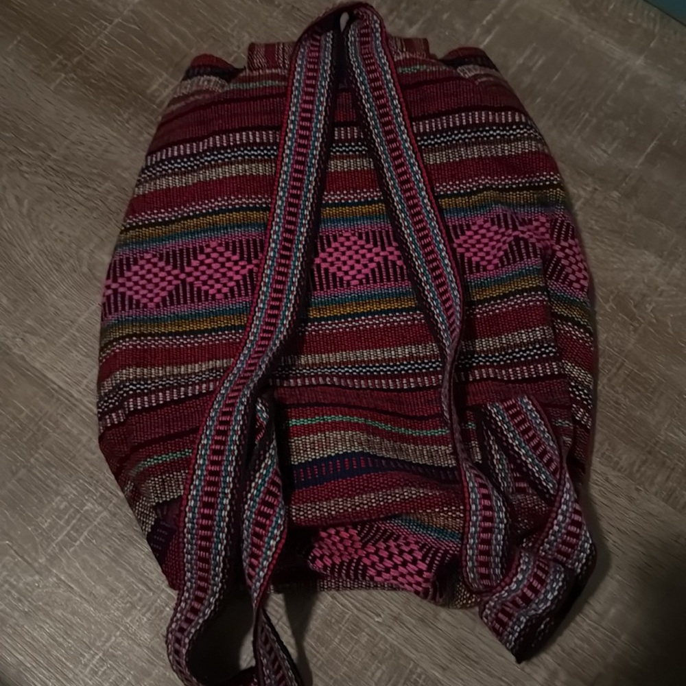 Mexican Multicolor Patterned Women's Backpack - image 2
